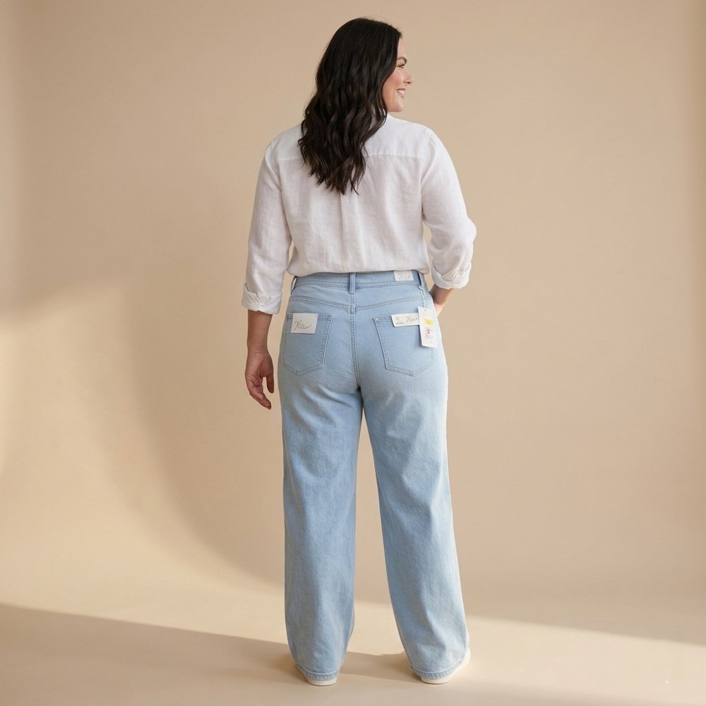 Plus Fit Jeans — Ice view 3