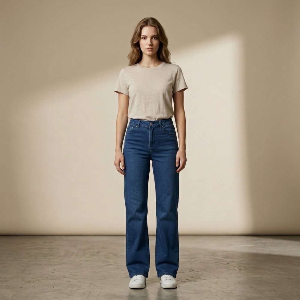 Straight Fit Jeans — Blue