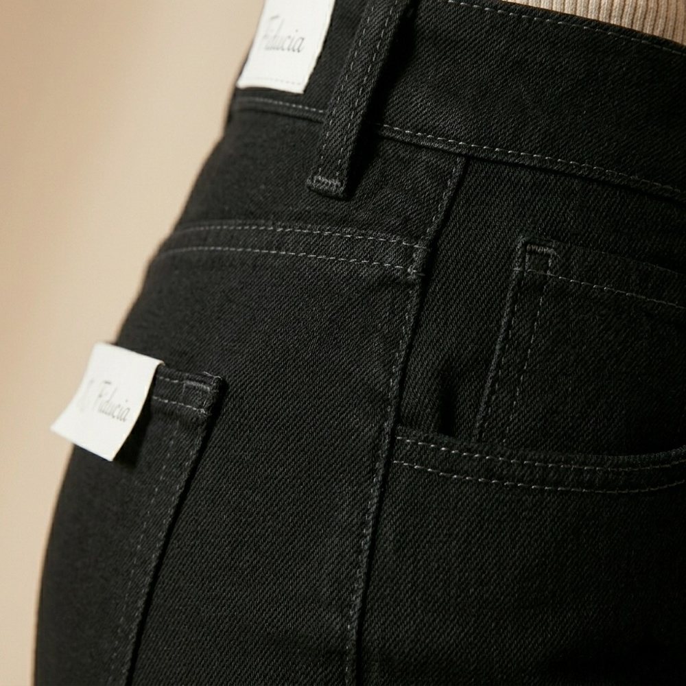Straight Fit Jeans — Black view 6