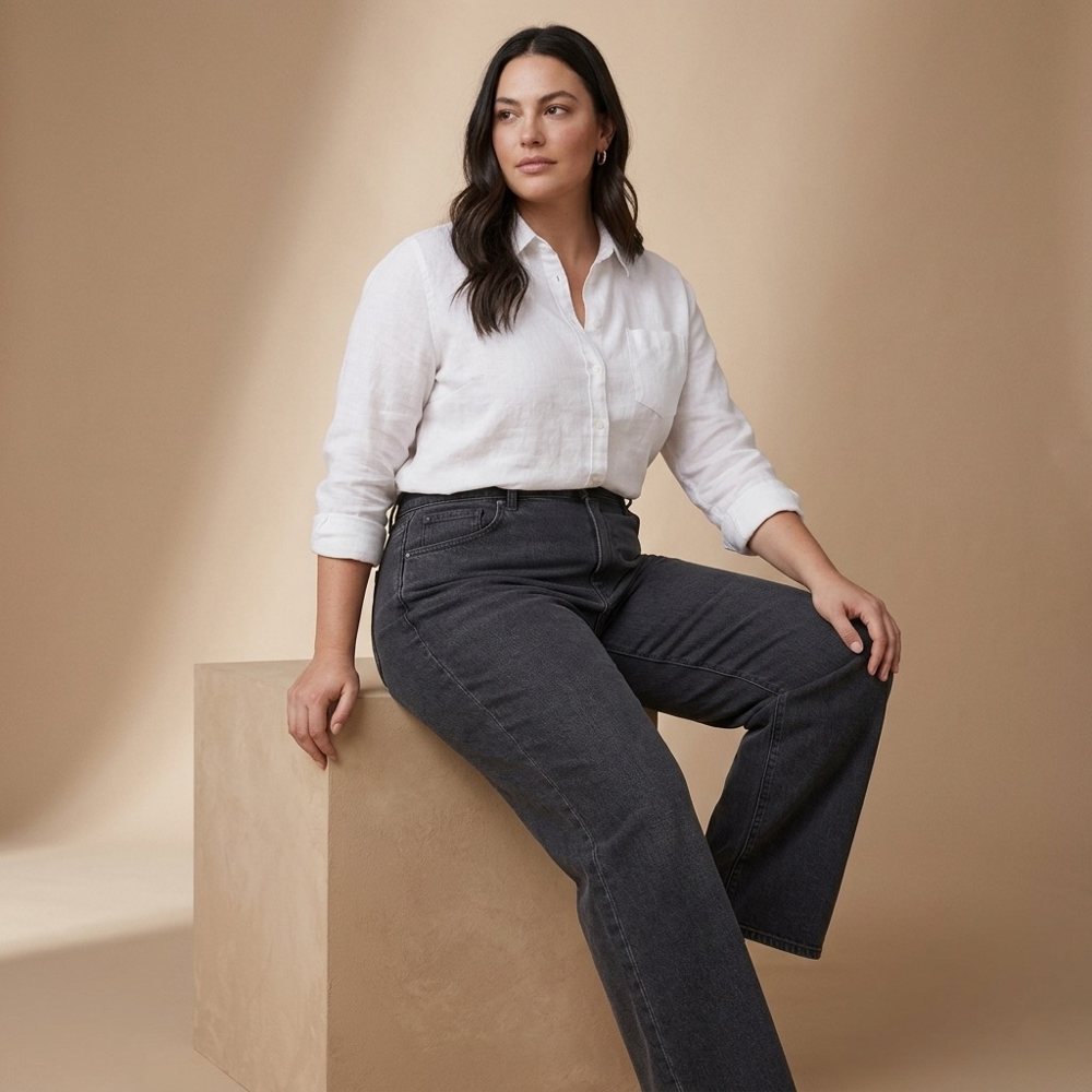 Plus Fit Jeans — Black