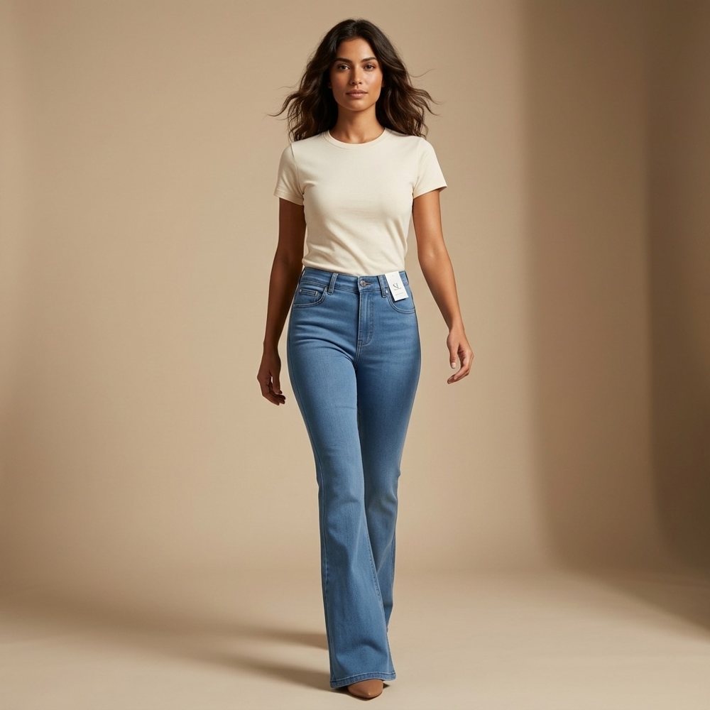 Bootcut & Flared Jeans — Mid Blue