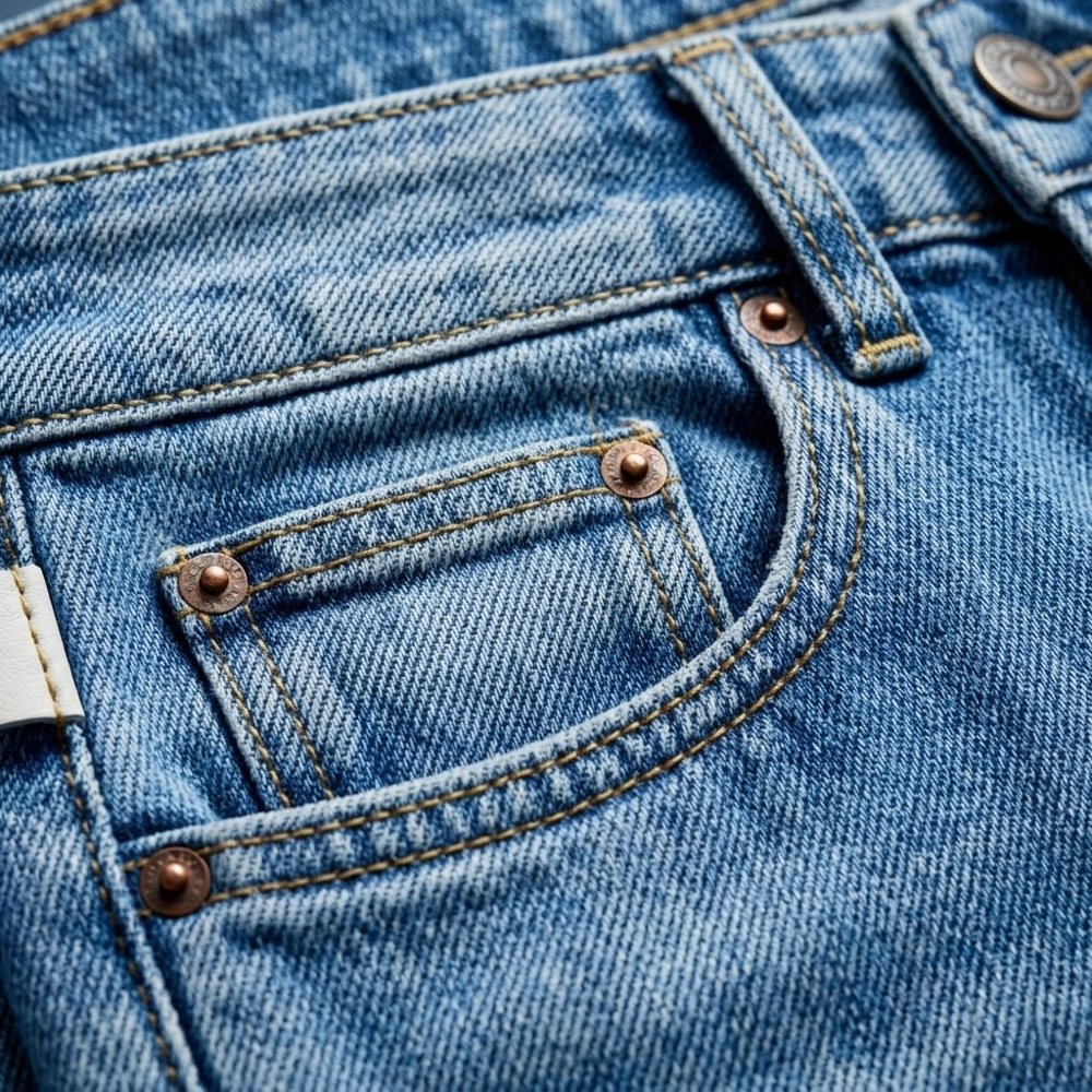 Wide Leg Jeans — Mid Blue view 6