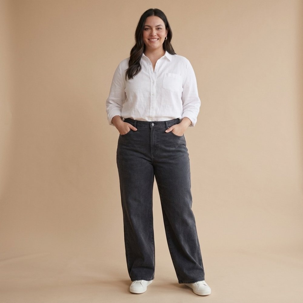 Plus Fit Jeans — Black view 5