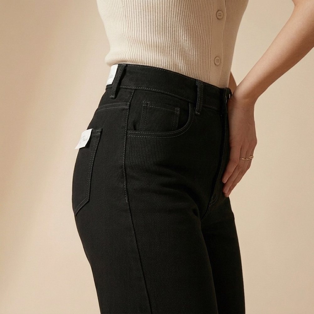 Straight Fit Jeans — Black view 5