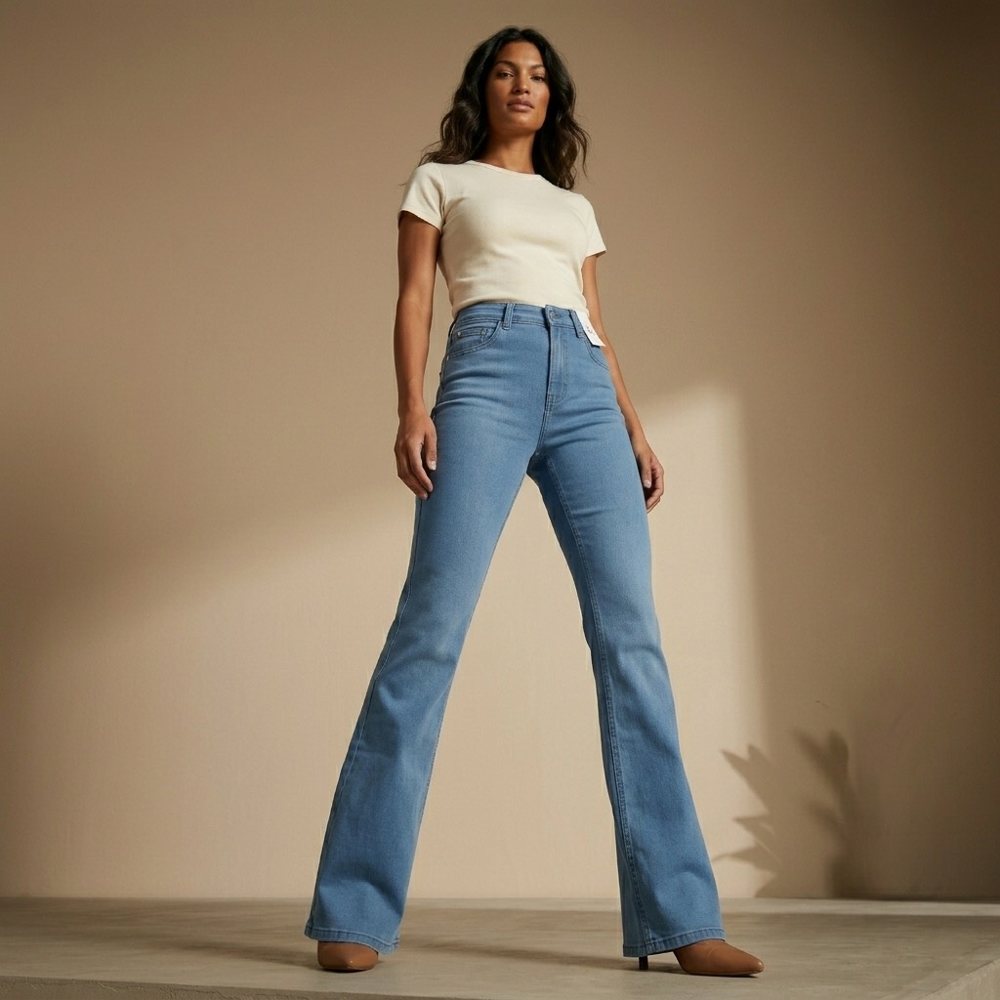 Bootcut & Flared Jeans — Mid Blue view 6