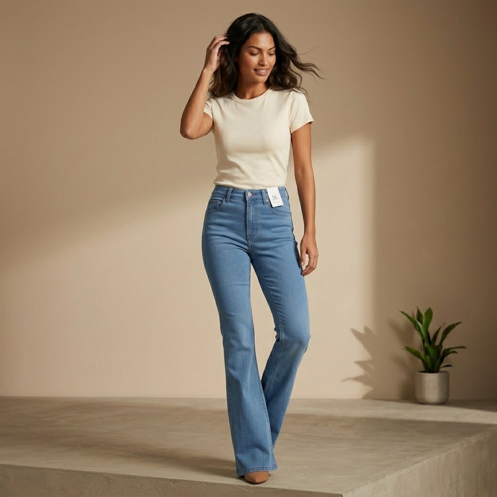 Bootcut & Flared Jeans — Mid Blue view 5