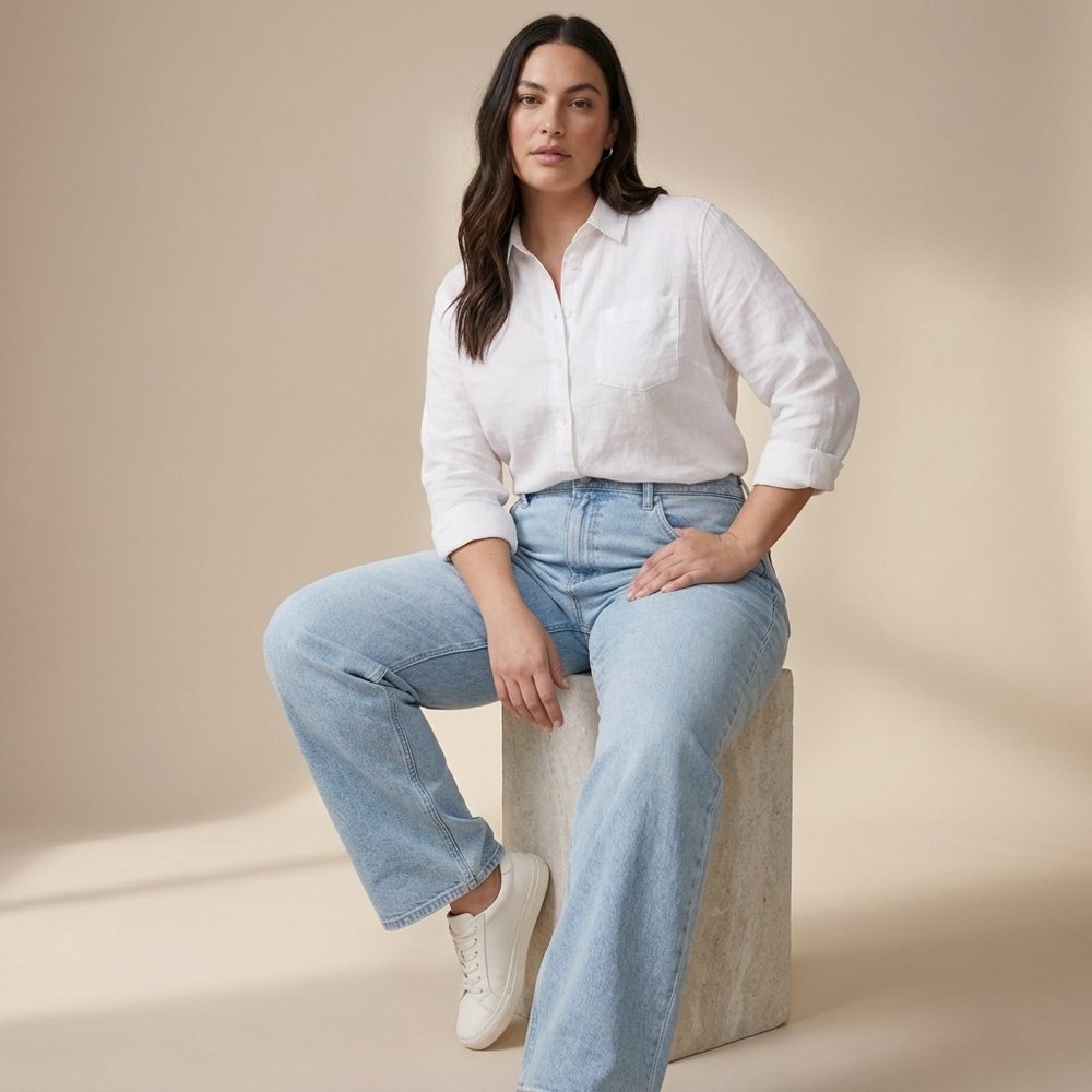 Plus Fit Jeans — Ice